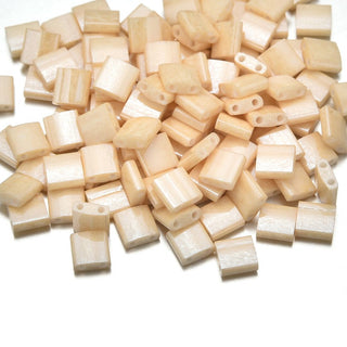 10g Miyuki Full Tila Square Seed Beads 5x5mm, Ceylon Light Caramel (TL593)