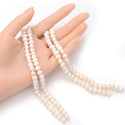 Adabele Natural Potato Round Pearl Beads, White Cultured Freshwater Pearls, 6- 7mm, 1 Strand/14 Inch, FP3-67