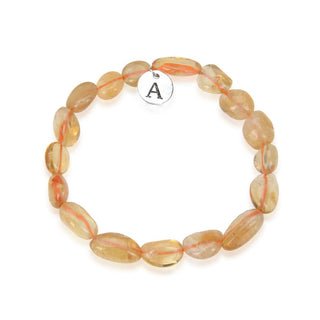 1 Strand Stretch Natural Yellow Citrine Free Form Gemstone Bracelet, 7-10mm Beads, Length Selections: 7 inch/7.5 inch
