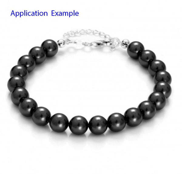 AAA Grade Natural Shell Pearl Round Beads, Freshwater Mother Of Pearl Nacre, Jet Black, 1 Strand/15 Inch, Size Selections: 4mm/6mm/8mm