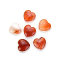 4pcs Natural Red Stripe Sardonyx Agate Heart-shaped Gemstone, 20mm Heart Loose Cut Stones, G3P-H5