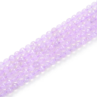 Natural Light Purple Lavender Jade Gemstone Faceted Round Beads, 3mm/Small Tiny, Hole ID 0.8mm, 2 Strands/26 Inch Total, GH3R-24