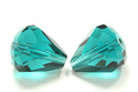 24pcs Adabele Austrian Faceted Teardrop Crystal Beads #5500, Emerald Green, 10mm x 8mm, Hole ID 1.1mm, SST-1024