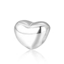 Solid 925 Sterling Silver Heart Love Charm Romance Friendship Bead