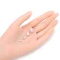 100pcs Sparkle Diamond Cut Round Beads, Sterling Silver Plated Brass, Size Selections: 6mm/8mm/10mm