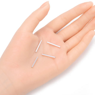 20pcs 925 Sterling Silver Straight Tubes, Size Selections: 10mm/13mm/20mm