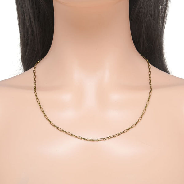 33 Feet Paperclip Cable Chain Link, Unfinished, Antique Bronze Plated Copper, Chain Width Selections: 2.3mm/3.4mm