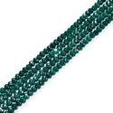 Natural Emerald Green Quartz Gemstone Faceted Rondelle Beads, 4x2mm/Small, Hole ID 0.9mm, 14 Inch/1 Strand, GH1R-10