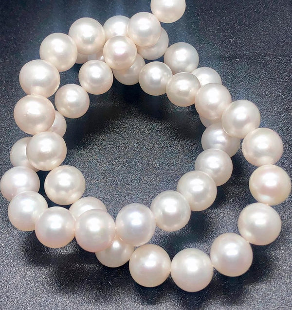 14 Inch Natural AAAA+ Grade High Luster Round Pearl Beads, White Cultured Freshwater Pearls, 4-5mm, Hole ID 0.7mm, FPX-45