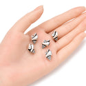 20pcs Cute Ice Cream Large Hole Beads, Hole ID 4.5mm, Antique Silver, Zinc Alloy Metal, MEC-F11