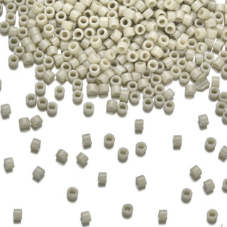 30g Miyuki Delica 11/0 Seed Beads, Opaque Glazed Luster Linen DB261-1