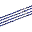 Natural Blue Sodalite Gemstone Cylinder Tube Beads, 13x4mm, Hole ID 1mm, 14.5 Inch/1 Strand, GH-H7