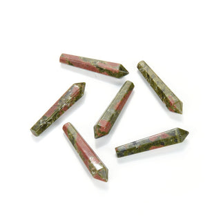 4pcs Natural Unakite Gemstone Tower Wand, 52mm Loose Cut Stones, G3P-D9