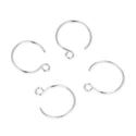 20pcs Tarnish Resistant Round Hoop Earring Hooks, Sterling Silver Plated Brass, 20.5mm, 0.8mm/20 Gauge, BF63-1