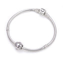 1pc Real 925 Sterling Silver Heart Petal Flower Bead Charm Pink Cubic Zirconia CZ Gemstone, Compatible with Pandora All Other Charm Bracelet, EC6-B6