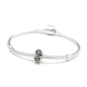 1pc Real 925 Sterling Silver Charm, April Birthstone Bead, Cubic Zirconia CZ Clear Gemstone, Compatible with Pandora all Other Charm Bracelets, EC412