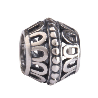 Solid 925 Sterling Silver Artistic Crown Bead Charm