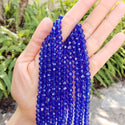 200pcs Creative Club Faceted Round Crystal Glass Beads, Cobalt Blue, 6mm (0.24 inch), Hole ID 1mm, CC2R625
