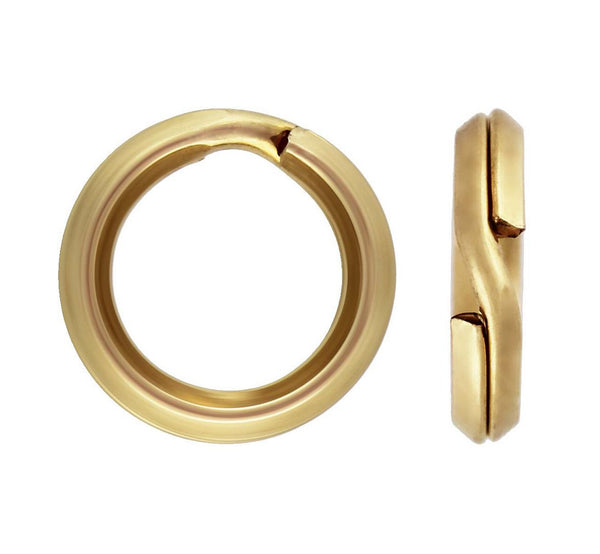 10pcs Real 1/20 14K Gold Filled Split Jump Rings, Size Selections: 5.2mm/6.2mm