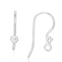 10pcs 925 Sterling Silver Daisy Flower Earring Hooks, 18mm Long, 0.9mm/19 Gauge, Strong, SS399