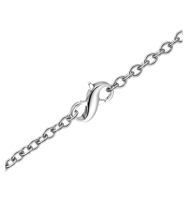 2pcs 925 Sterling Silver Figure 8 Jewelry Clasps, Double Opening, Tarnish Resistant Rhodium Plated, 16mm, SS68-3