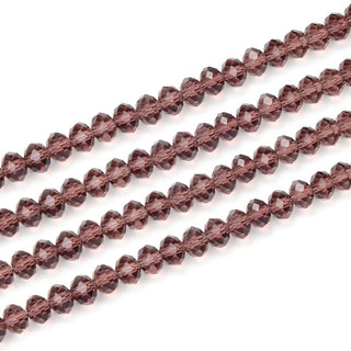 140pcs Creative Club Faceted Rondelle Crystal Glass Beads, Burgundy Red, 8x6mm, Hole ID 1.1mm, CCR811