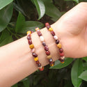 1 Strand Stretch Natural Mookaite Jasper Free Form Gemstone Bracelet, 5-8mm Small Beads, Length Selections: 7 inch/7.5 inch