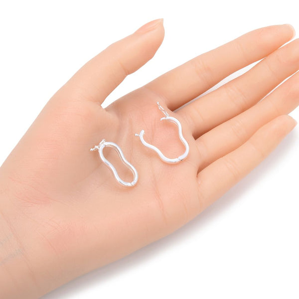 2pcs Tarnish Resistant Figure 8 Twister Hinged Necklace Shortener Clasp, Sterling Silver Plated Brass, Size Selections: 9-10mm, 10-11mm, 12-13mm