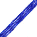 Natural Sapphire Blue Jade Gemstone Faceted Round Beads, 3mm/Small Tiny, Hole ID 0.8mm, 2 Strands/26 Inch Total, GH3R-8