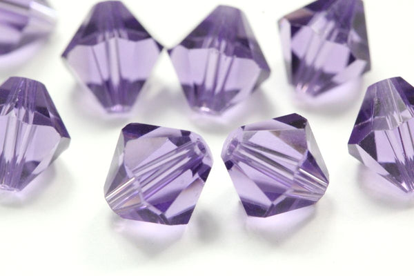 100pcs Adabele Austrian Faceted Bicone Crystal Beads #5301, Tanzanite (Purple), Size Selections: 3mm/4mm/5mm/6mm