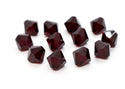 100pcs Preciosa Faceted Bicone Crystal Beads, Garnet (Dark Red), Size Selections: 3mm/4mm/6mm