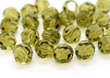 50pcs Adabele Austrian Faceted Round Crystal Beads #5000, Khaki Green, Size Selections: 4mm/6mm/8mm/10mm
