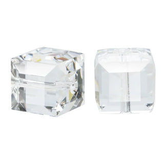 24pcs Adabele Austrian Faceted Cube Crystal Beads #5601, Crystal Clear, Size Selections: 4mm/6mm/8mm