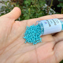 30g Miyuki Delica 11/0 Seed Beads, Glazed Luster Turquoise Green DB217