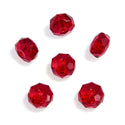 25pcs Adabele Austrian Faceted Donut Rondelle Crystal Beads #5045, Siam Red, 8mm x 5mm, Hole ID 1.2mm, SSO-805