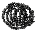 Natural Black Obsidian Gemstone Chip Beads, Free Form, 5mm-8mm, Hole ID 1mm, 1 Strand/31 Inch, GZ1-22