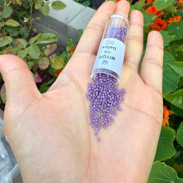 30g Miyuki Delica 11/0 Seed Beads, Duracoat Opaque Dark Orchid DB2139
