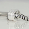 1pc 925 Sterling Silver Clip Lock Charm Holder Bead Stopper, Compatible with Pandora All Other 3mm Charm Bracelet, EC112