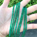 Natural Emerald Green Quartz Gemstone Faceted Rondelle Beads, 3x2mm/Small Tiny, Hole ID 0.8mm, 13 Inch/1 Strand, GH2R-10