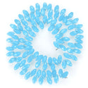 200pcs Creative Club Faceted Teardrop Briolette Crystal Glass Beads, Pendant Drop, Blue Turquoise Opal, 12x6mm, Hole ID 1mm, CCT2-31