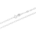 1pc 925 Sterling Silver Diamond Cut Flat Cable Link Chain Necklace, 2.2mm, Length Selections: 18/20/22/24/26 inch