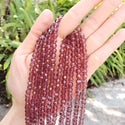 200pcs Creative Club Faceted Round Crystal Glass Beads, Burgundy Red, 6mm (0.24 inch), Hole ID 1mm, CC2R611