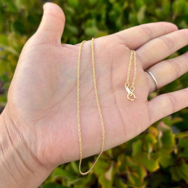 1pc 1/20 14K Gold Filled Diamond-Cut Rope Braided Twist Link Chain Necklace, 1.1mm Width/Thin, Non Tarnish, Length Selections: 18 inch/20 inch