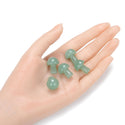 4pcs Natural Green Aventurine Hand Carved Mushroom Gemstone, 20mm Loose Cut Stones, G3P-B9