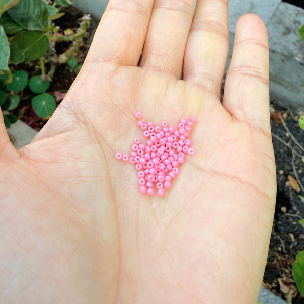 25g Miyuki Rocaille 11/0 Round Seed Beads Duracoat Opaque Guava RR-4465