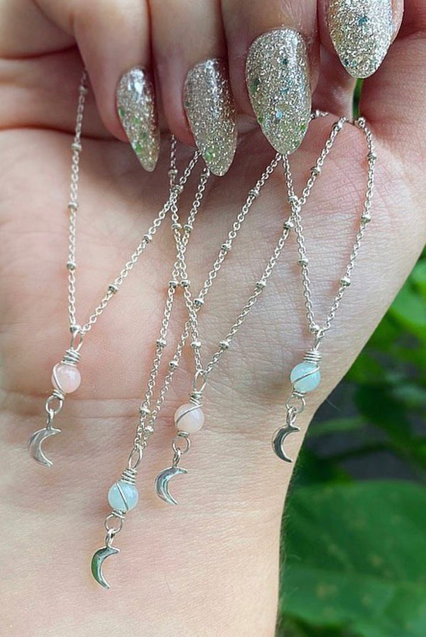 1pc 925 Sterling Silver Bead Station Cable Link Chain Necklace, Tarnish Resistant Rhodium Plated, 1.8mm Beads, Thin Small, Length Selections: 16/18/20/22/24/26/28/30 Inch