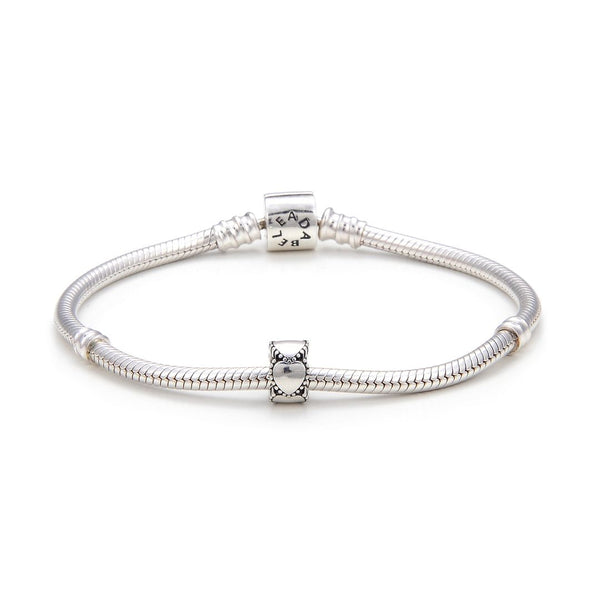 1pc Real 925 Sterling Silver Endless Love Cute Small Bead Charm Spacer, Compatible with Pandora All Other Charm Bracelet, EC25-2