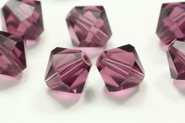 50pcs Adabele Austrian Faceted Bicone Crystal Beads #5301, Amethyst, Size Selections: 6mm/8mm/10mm