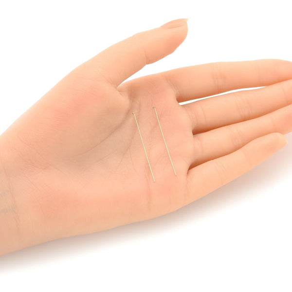 20pcs Real 1/20 14K Gold Filled Flat Head Pins Headpin, 24 Gauge/0.5mm, Length Selections: 1 inch/1.5 inch/2 inch