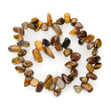 Natural Gold Yellow Tigers Eye Gemstone Petal Keishi Beads, Irregular, 10mm-20mm, Hole ID 1mm, 1 Strand/15 Inch, GZ6-7